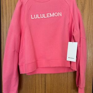 lululemon athletica Women's Bright Pink Crew Neck Sweater